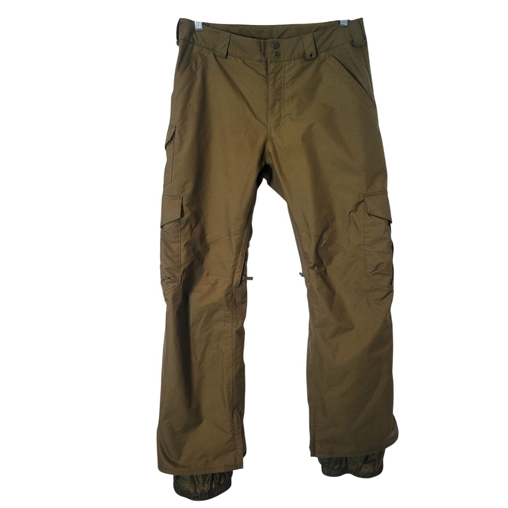 Burton DryRide Cargo Snowboard Snow Pants Mens Large Olive Green Winter Gorpcore